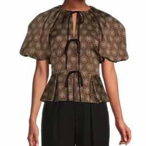 ANTONIO MELANI Brown Patterned Blouse